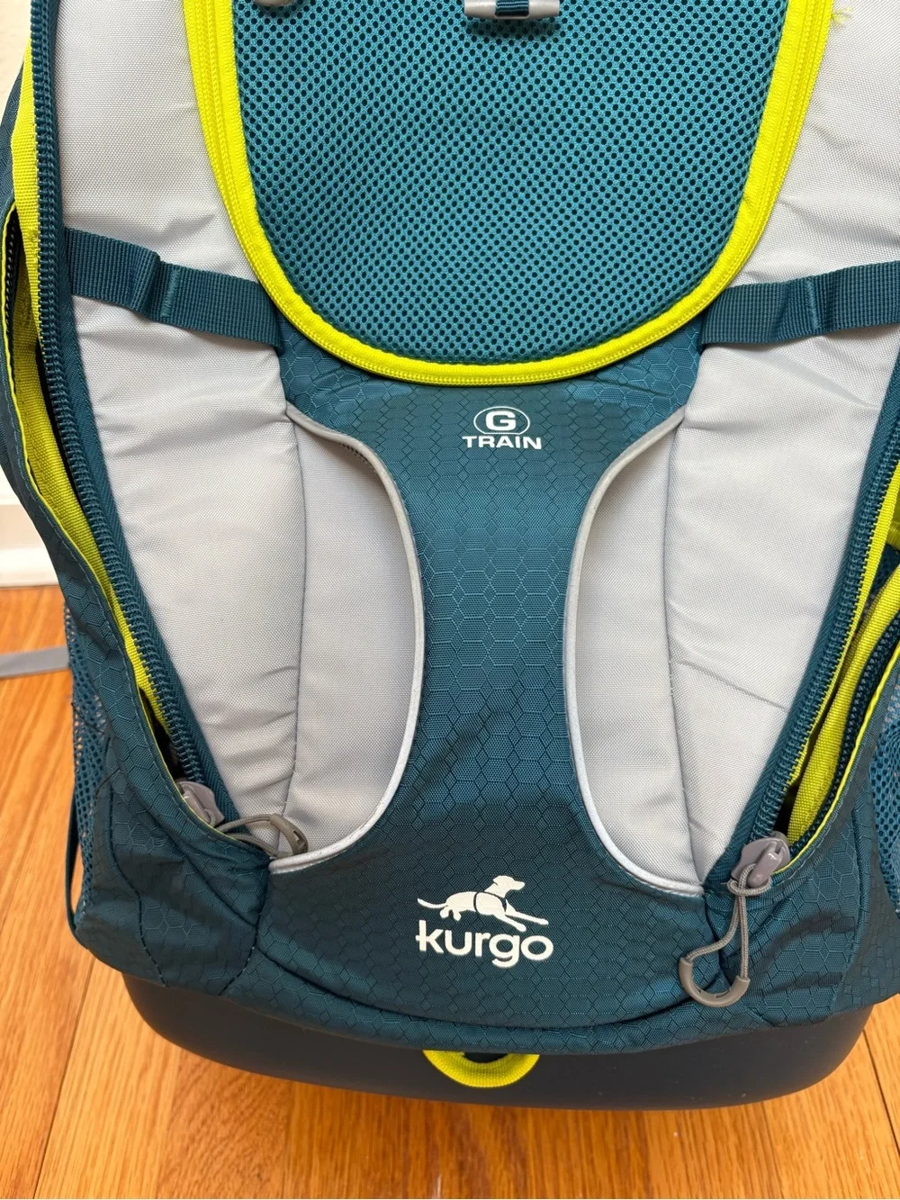 Kurgo G-Train K9 Dog Carrier Backpack Blue Yellow Up to 25 lbs Hiking Travel